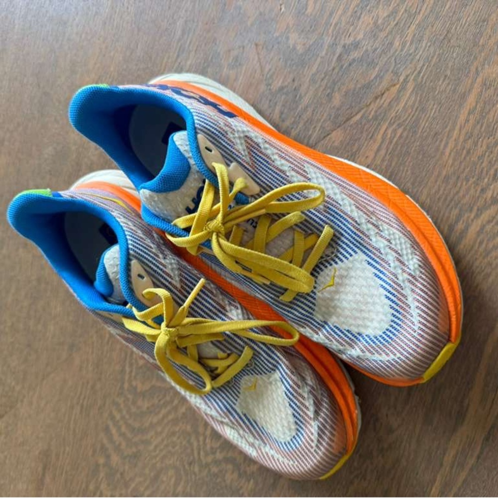 Kids Running Shoes in Blue, Orange & Yellow